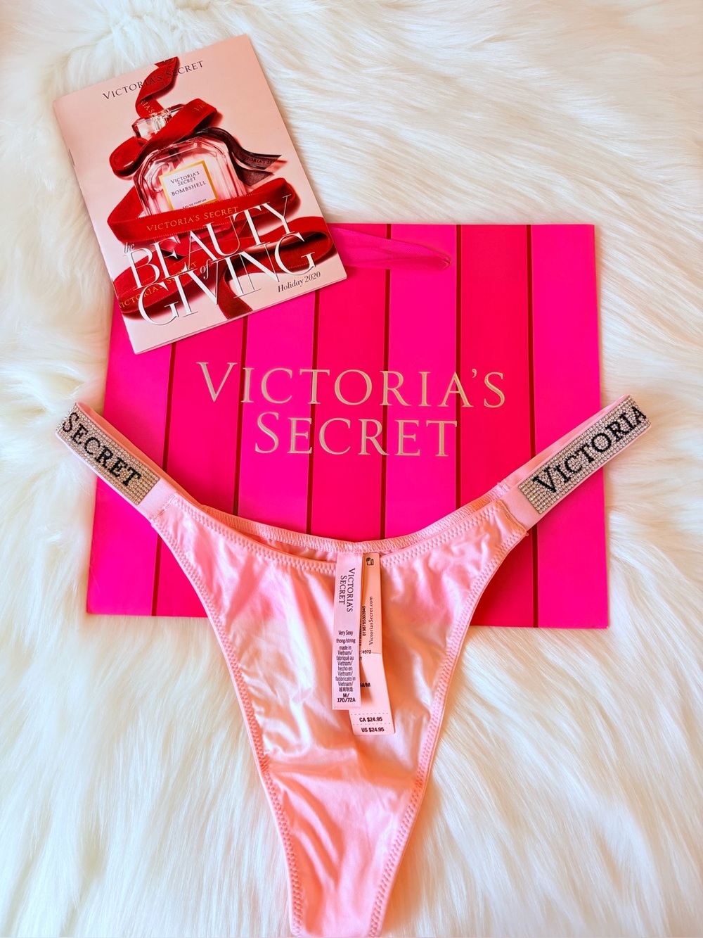 🩷🩷Victoria’s Secret logo shine strap panty (M)🩷🩷